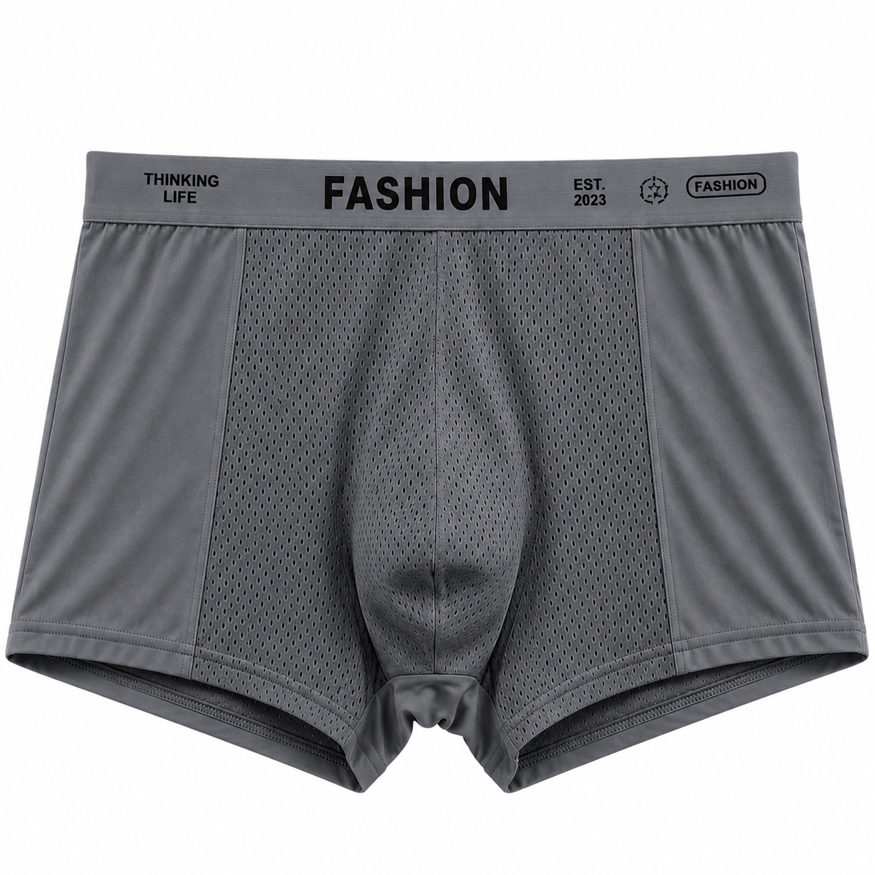 Fashion Thinking Life Men's Performance Boxer Briefs – Breathable Soft Mesh Comfort Fit