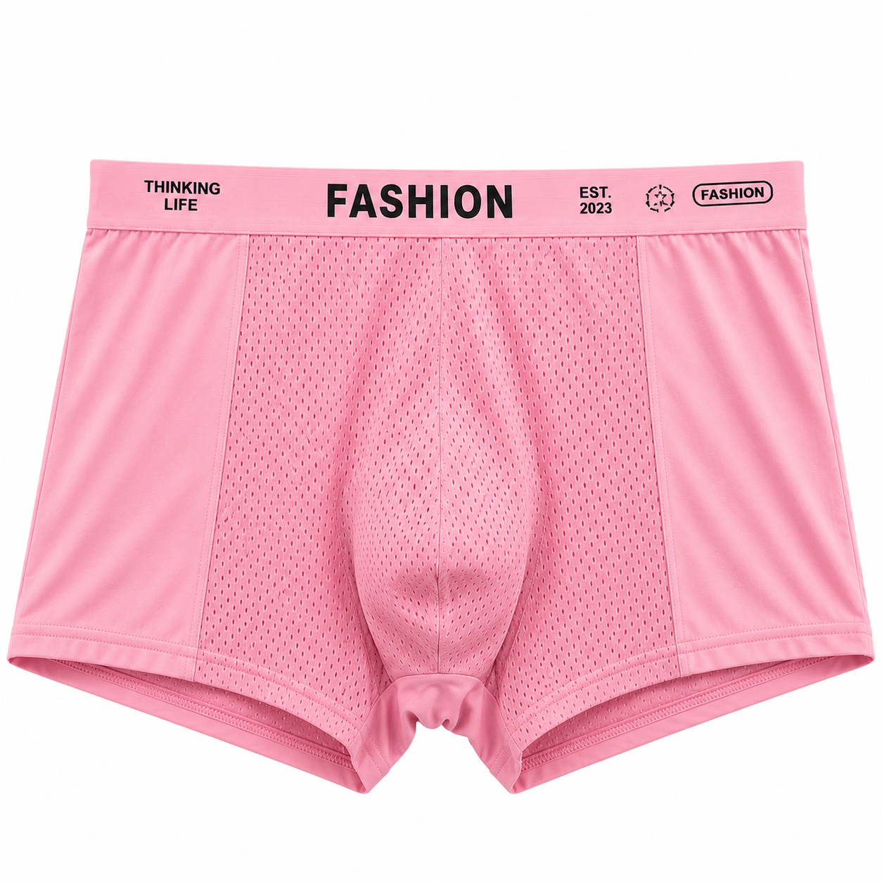 Fashion Thinking Life Men's Performance Boxer Briefs – Breathable Soft Mesh Comfort Fit