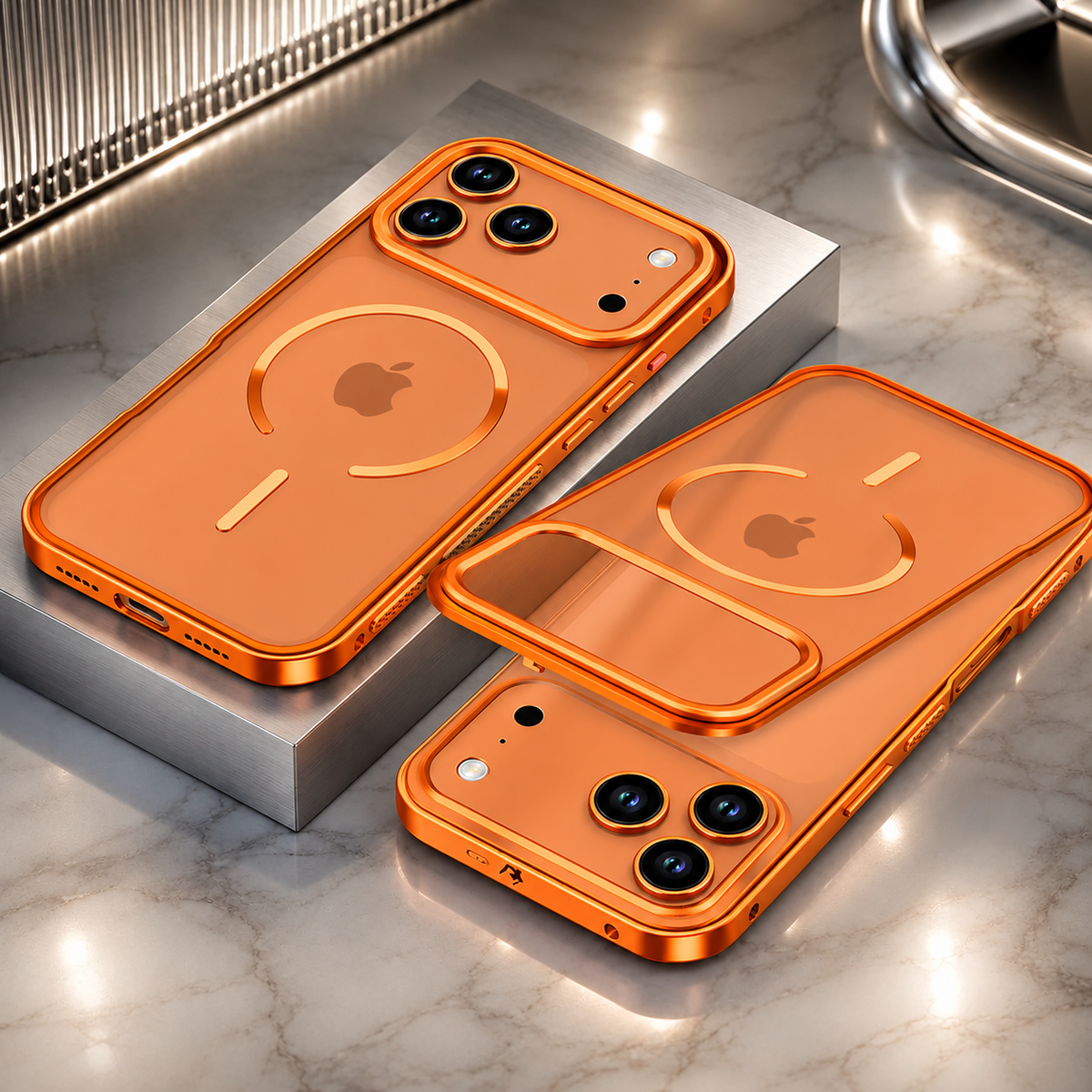 Metallic Frosted Glass Luxury Cover