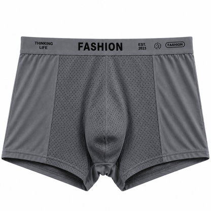 Fashion Thinking Life Men's Performance Boxer Briefs – Breathable Soft Mesh Comfort Fit