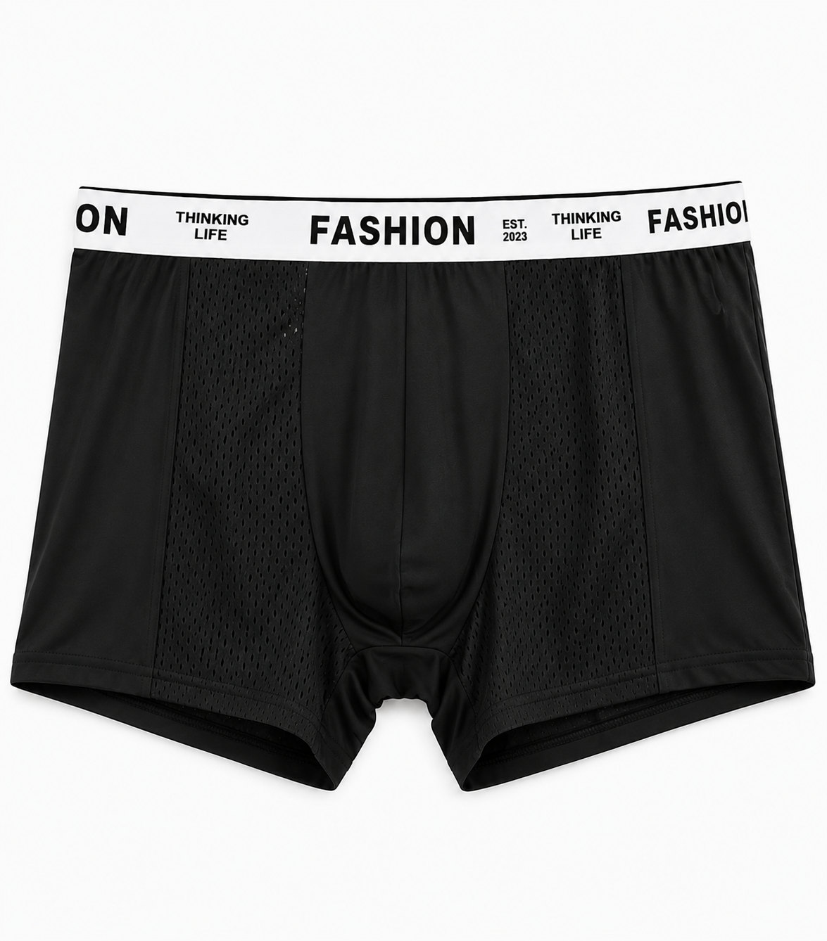Fashion Thinking Life Men's Performance Boxer Briefs – Breathable Soft Mesh Comfort Fit