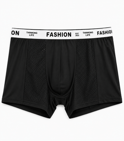 Fashion Thinking Life Men's Performance Boxer Briefs – Breathable Soft Mesh Comfort Fit