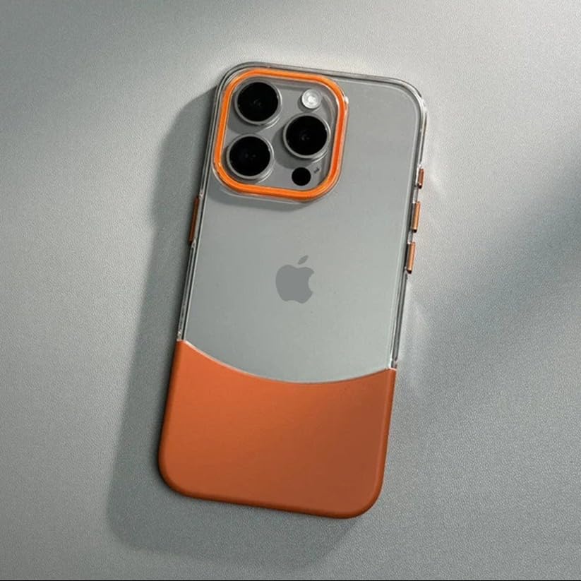 Protective Crystal Splicing Contrast Transparent Case