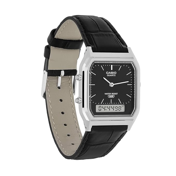 Vintage Analog-Digital Black Dial Watch