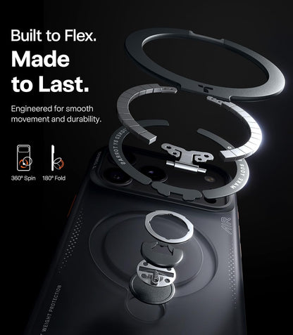 AirGuard Pro Magnetic Shockproof Case for iPhone with 360° Stand & Airbag Protection phone cover