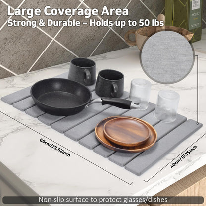 Large Stone Dish Drying Mats for Kitchen Counter