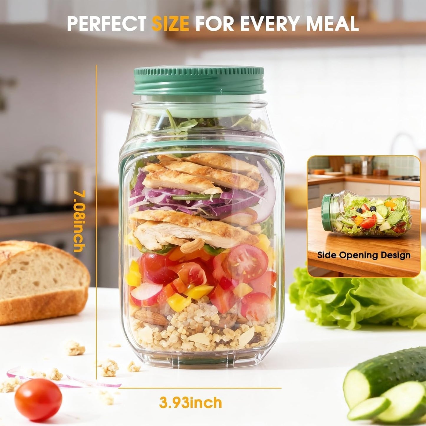 Salad Pod Lunch Jar – Leakproof & Portable
