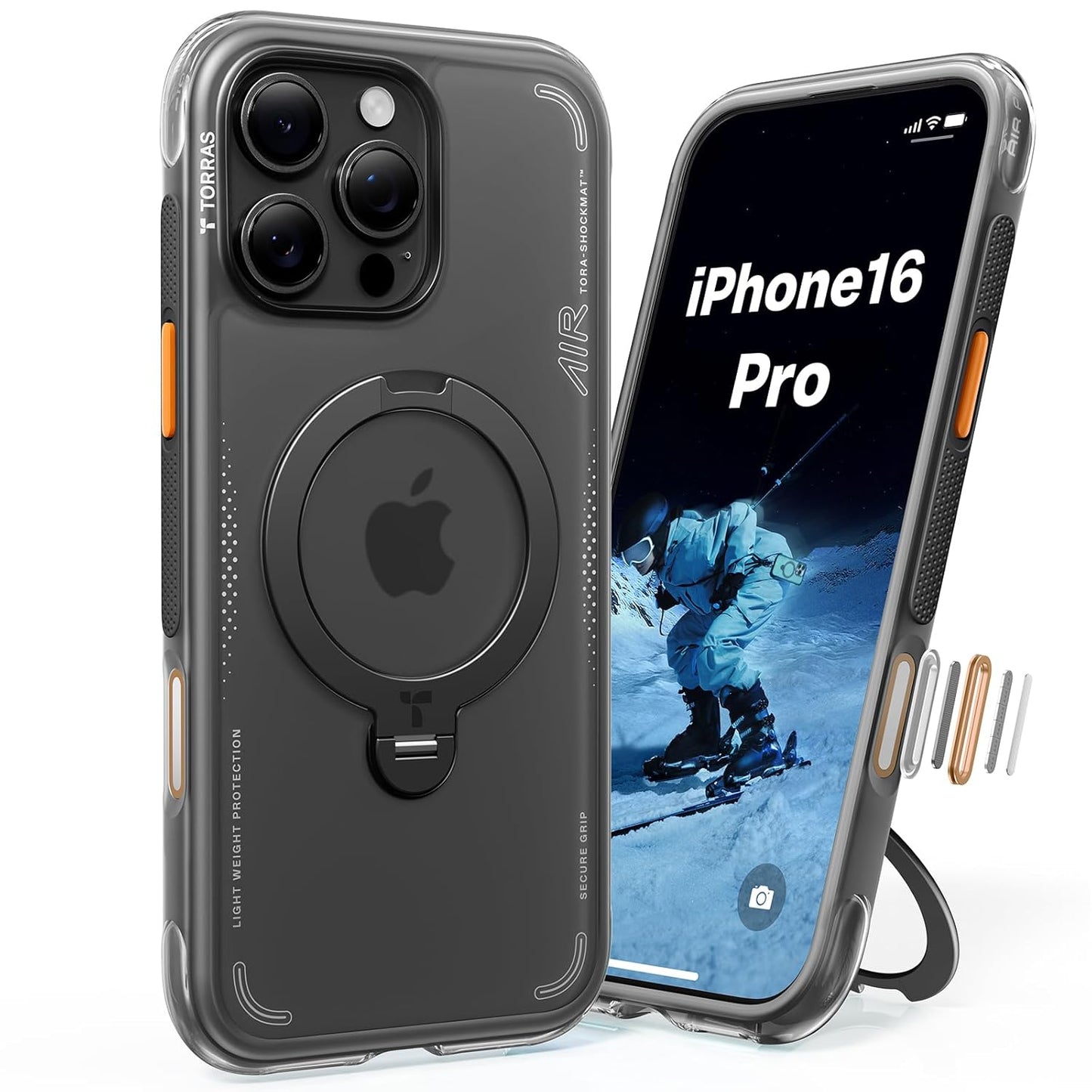 AirGuard Pro Magnetic Shockproof Case for iPhone with 360° Stand & Airbag Protection phone cover
