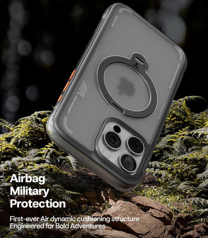 AirGuard Pro Magnetic Shockproof Case for iPhone with 360° Stand & Airbag Protection phone cover