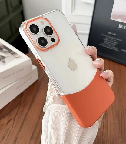 Protective Crystal Splicing Contrast Transparent Case