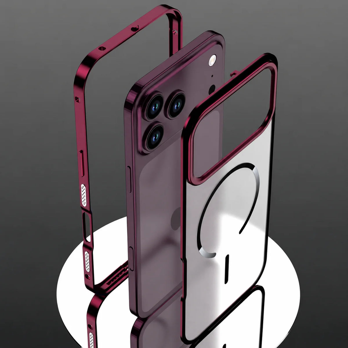Metallic Frosted Glass Luxury Cover
