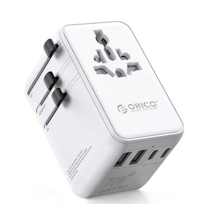 70W Multi-Port Universal Travel Adapter