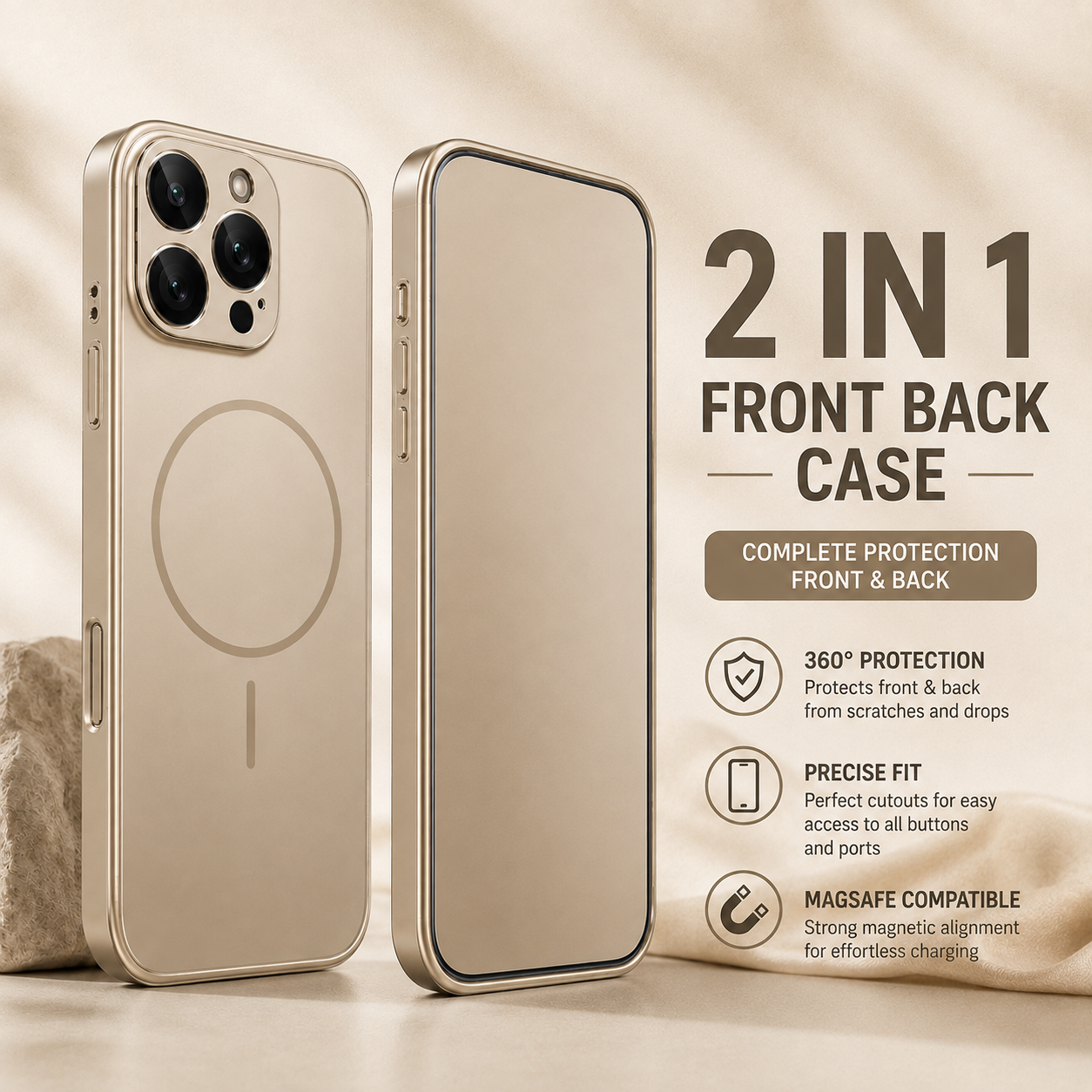2 in 1 Front & Back Case