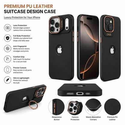 iPhone Suitcase Design PU Leather Case Cover