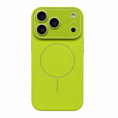 Lens-covering Vegan Leather Phone Case for iPhone