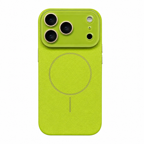 Lens-covering Vegan Leather Phone Case for iPhone