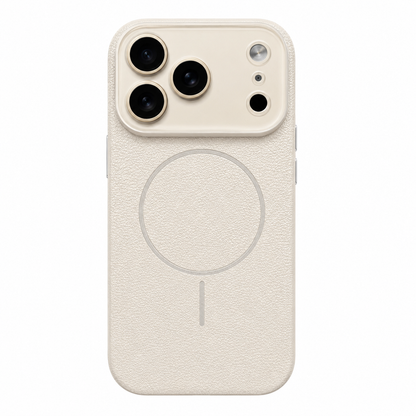 Lens-covering Vegan Leather Phone Case for iPhone