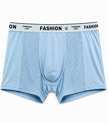 Fashion Thinking Life Men's Performance Boxer Briefs – Breathable Soft Mesh Comfort Fit