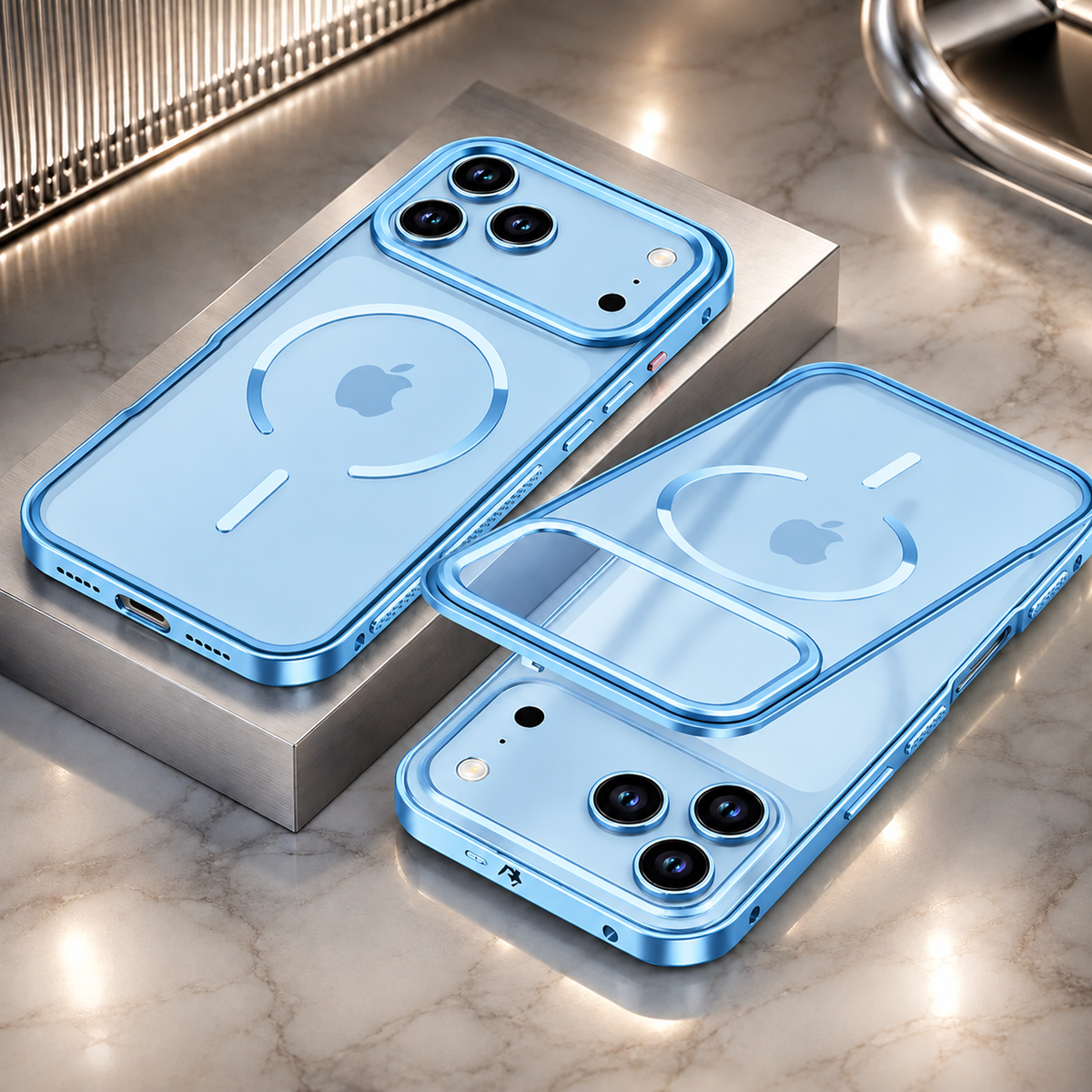 Metallic Frosted Glass Luxury Cover