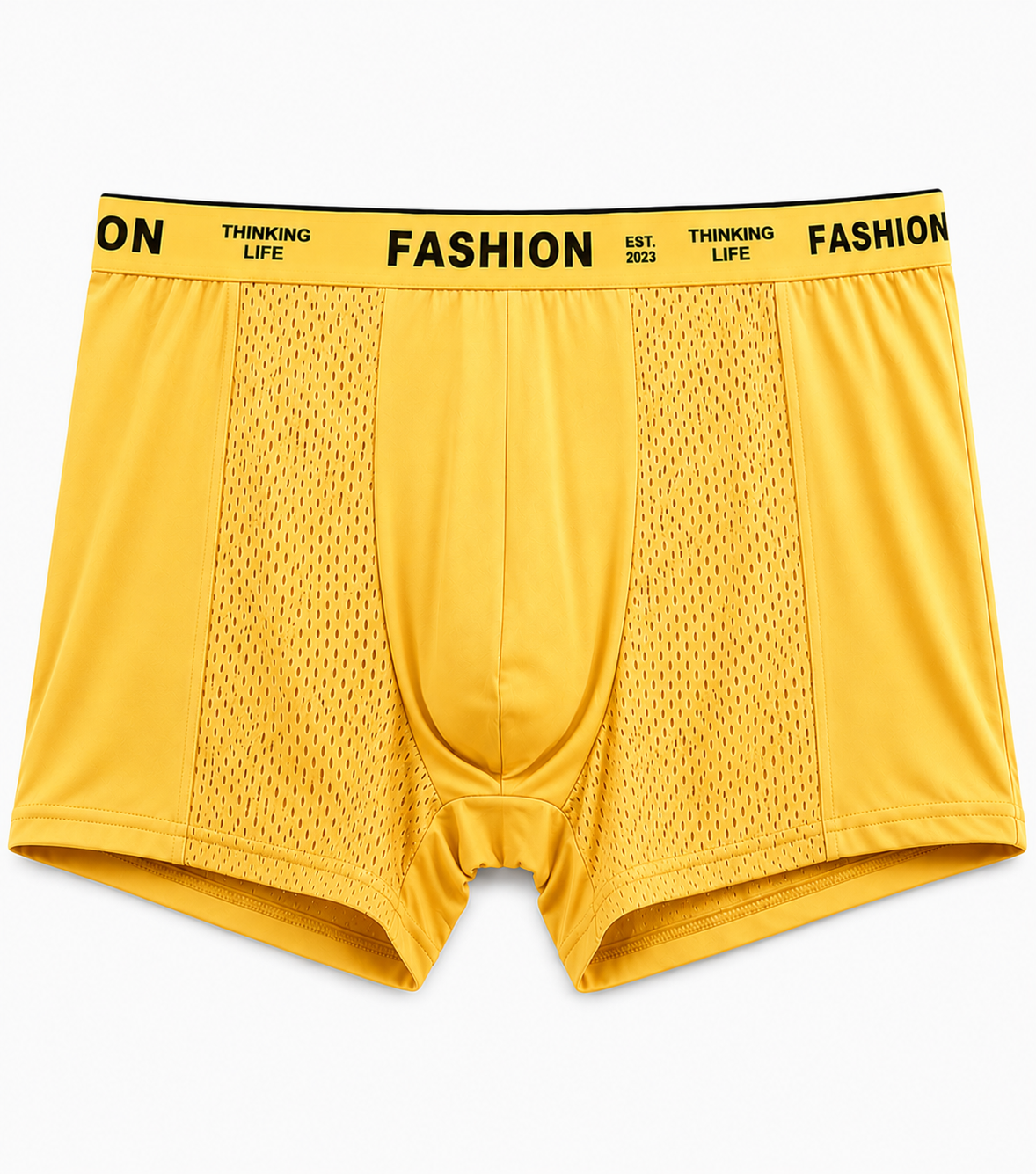 Fashion Thinking Life Men's Performance Boxer Briefs – Breathable Soft Mesh Comfort Fit