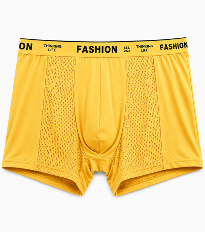 Fashion Thinking Life Men's Performance Boxer Briefs – Breathable Soft Mesh Comfort Fit